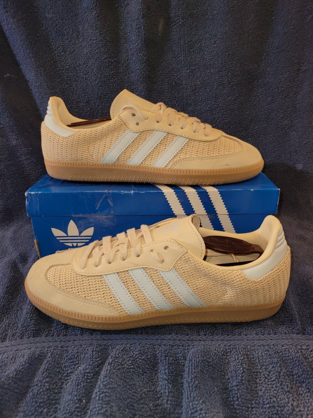 Adidas Samba OG W Sand Strata/Sky Tint Baby Blue Women’s 9 JR8168 Sneakers